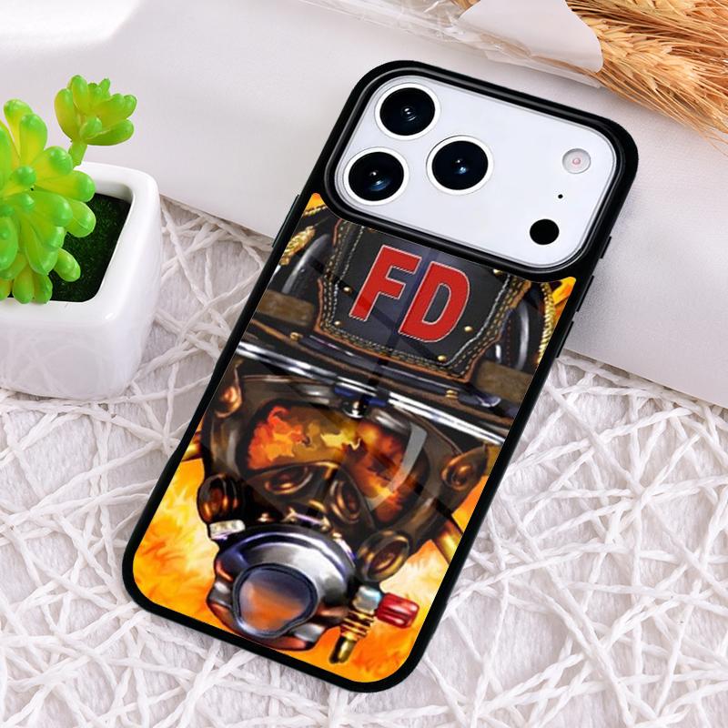Firefighter Fireman Logo Symbol Phone Case for iPhone 17 Air 16 15 11 12 14 13 Pro Max Shockproof Cover