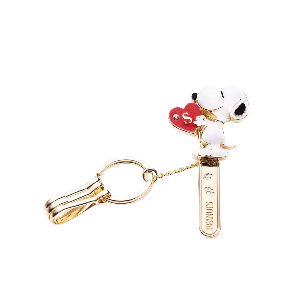 

PEANUTS Сумка Клипса для ключей Снупи Брелок с инициалом Подвеска для сумки Товары Снупи Популярный [Три карата] (S)