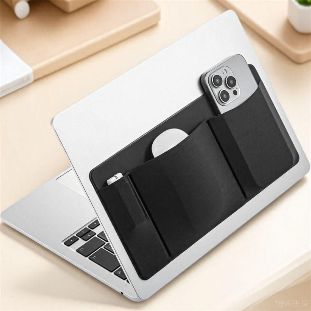 Solid Color External Hard Drive Sleeve 3-Pocket Storage Pouch  Laptop Accessories