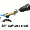 6Pcs Stainless Steel Wire Brush Set Hex Handle Drilling Cleaning Tools for Grinding, Polishing & Rust Removal