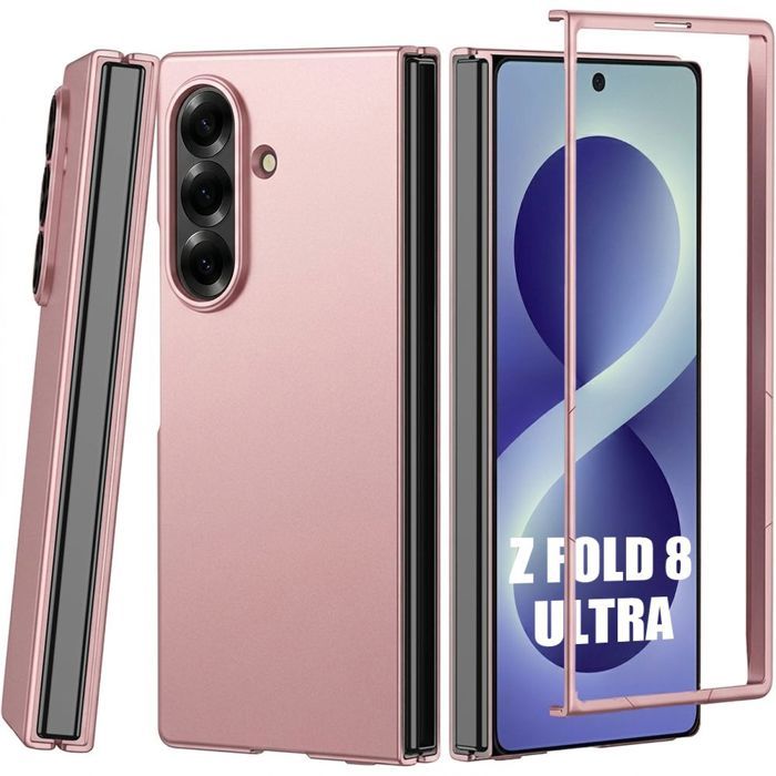 Coque pour Samsung Galaxy Z Fold 8 Ultra, Protection Rigide Antichoc Anti-Rayures Slim Rose