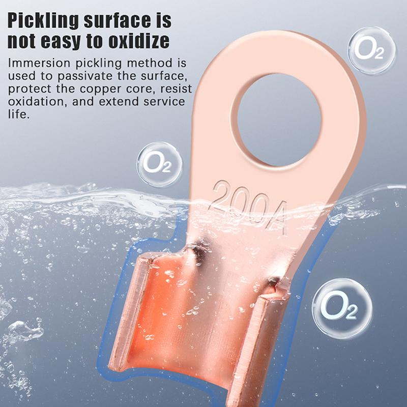 Pure Crimp Cable Lug 10-400A Wire Terminal Battery Connector Auto Wiring Terminal M5/M6/M8/M10/M12 Durable Electrical Connectors