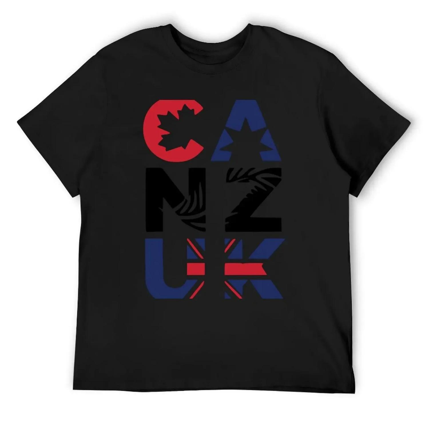 

CANZUK Symbols In Column T-Shirt summer top custom shirt Luxury man funny gifts t shirts for men pack XXXXXL різнокольоровий