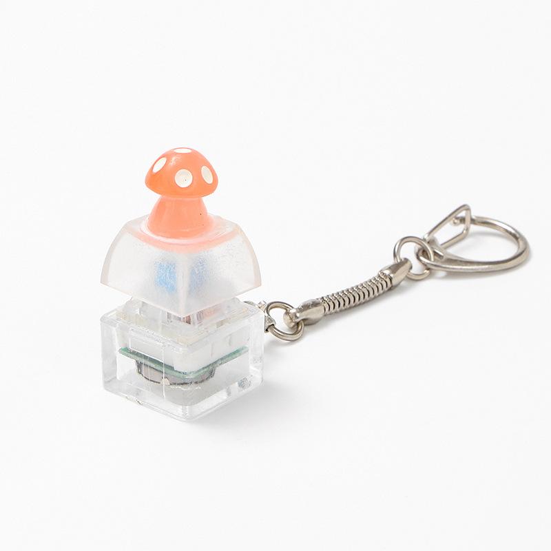 Animal Keyboard Fidget Keychain Finger Button Clicker Decompression Toy With Colorful Lights