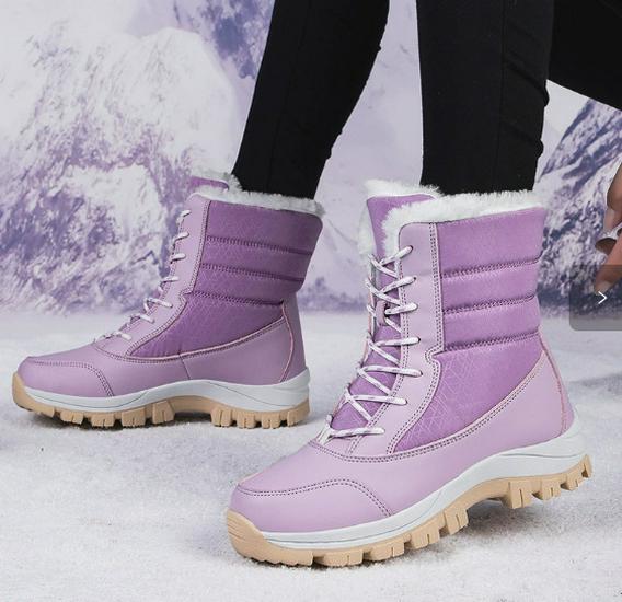 2025 Women's High-Top Snow Boots - Spring/Winter Cotton Shoes