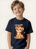 Cute Little Lion Boy T-shirt Summer Short-sleeved Versatile Casual Top