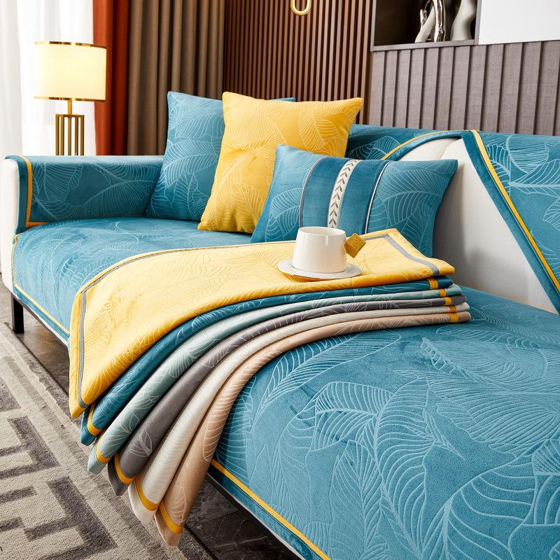 New Winter Soft Sofa Covers Jacquard Sofas Cushion Anti-slip Couch Protector Slipcover Removable Sofa Blanket for Living Room