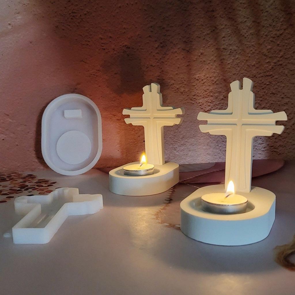 Multipurpose Sturdy Silicone Crosses Plaster Holder Mould Set Portable for Resin Plaster Craft Supplies Assorted Sizes