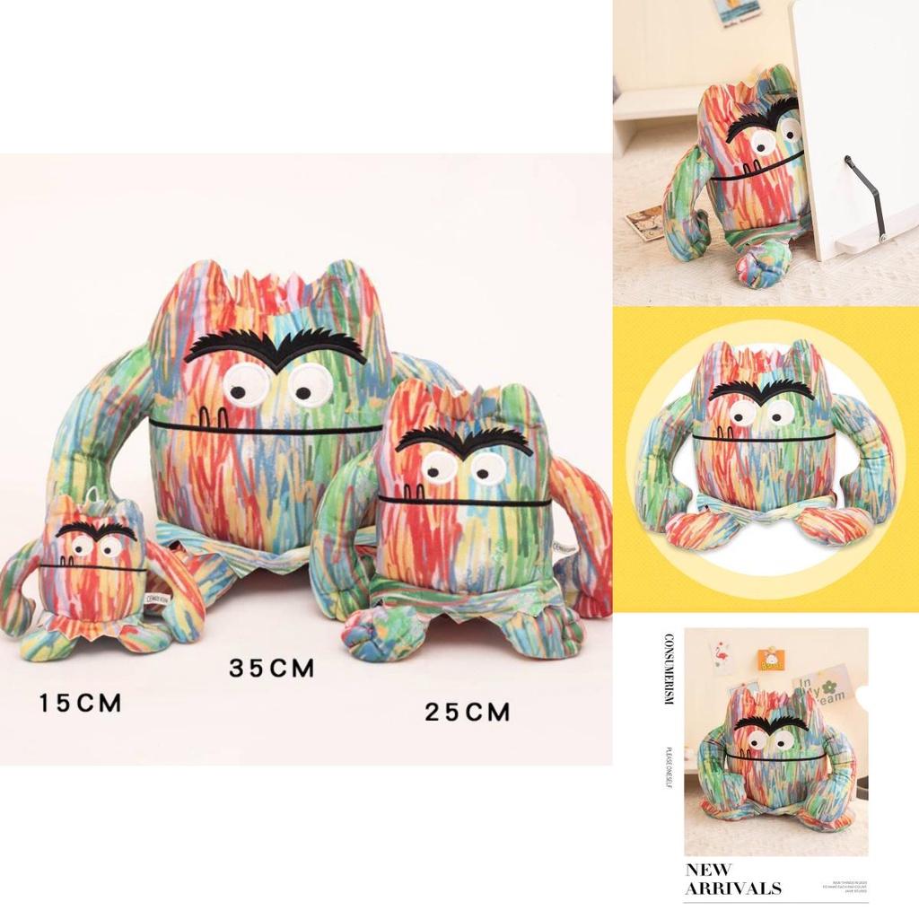 Colorful Monster Plush Toy For Children Emoticon Expression Design 15cm 25cm 35cm