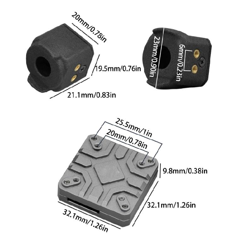 Aluminum Video Transmission Heat Dissipation Drones Lens Cover Modification Set For O4 Air Unit FPV