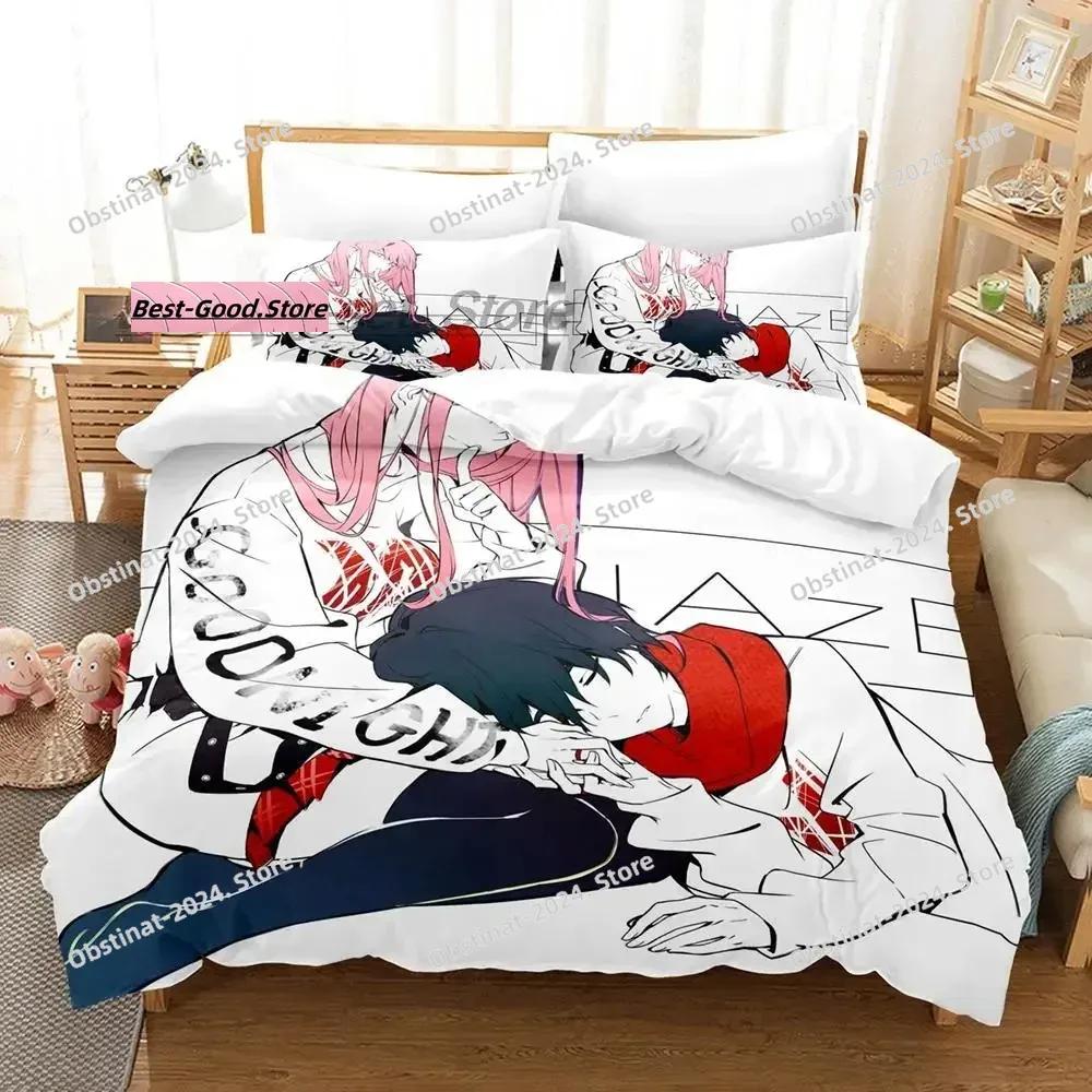 Darling In The Franxx Bedding Set Single Twin Full Queen King Size Bed Set Aldult Kid Bedroom Duvetcover Sets 3D bed sheet set