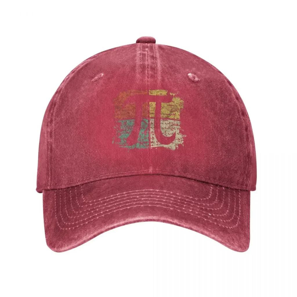 Fashion Washed Retro Square Pi Symbol Baseball Cap Dad Cowboy Hats Math Equations Casquette
