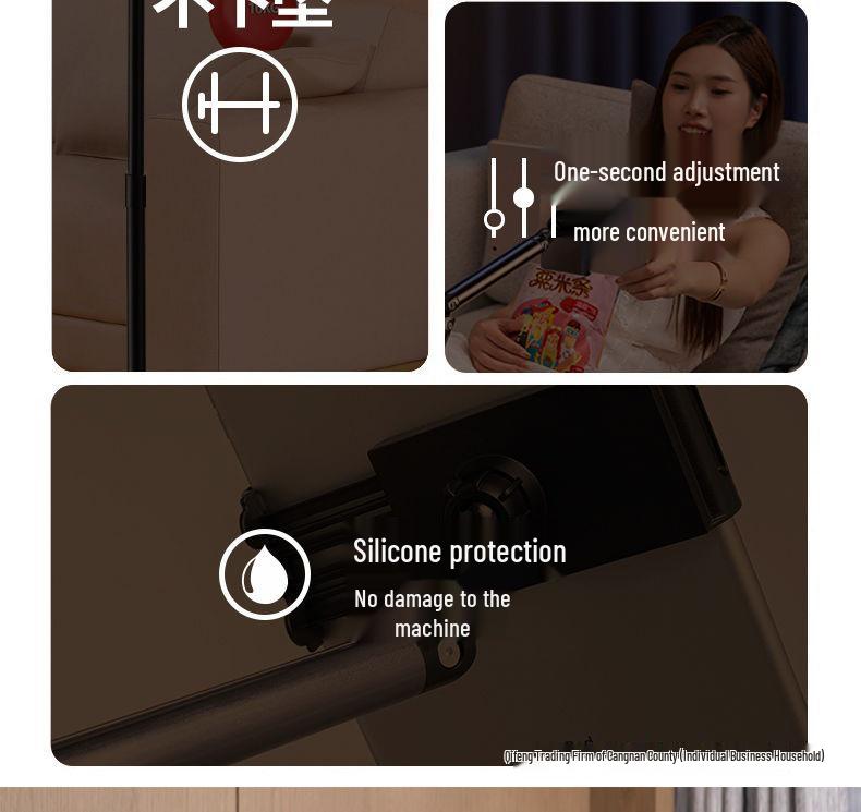 Dual Position Magnetic Phone Holder for Floor-Standing Live Streaming & Multi-functional Top-Down Shooting