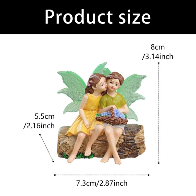 User Friendly Resin Glowing Flower Fairies Statue With Nightlight Perfect For Bedroom Lawn Ornaments Gift