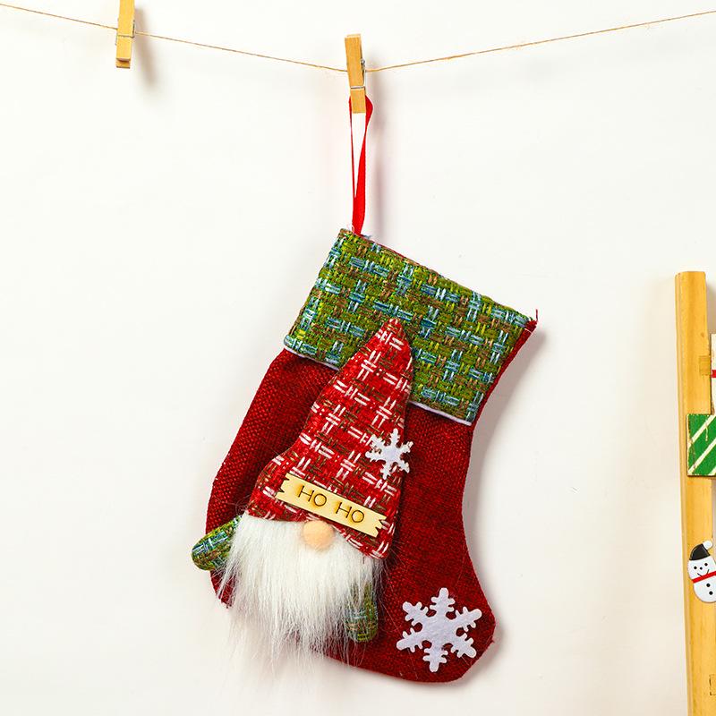 Christmas Stocking Gift Bag – Candy & Ornament Holder for Tree Decorations