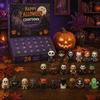 Halloween Advent Calendar with 24 Horror Figures, Mini Cute Ghost Themed Party Favors Decorations, Spooky Countdown Gift Box for Kids And Collectors