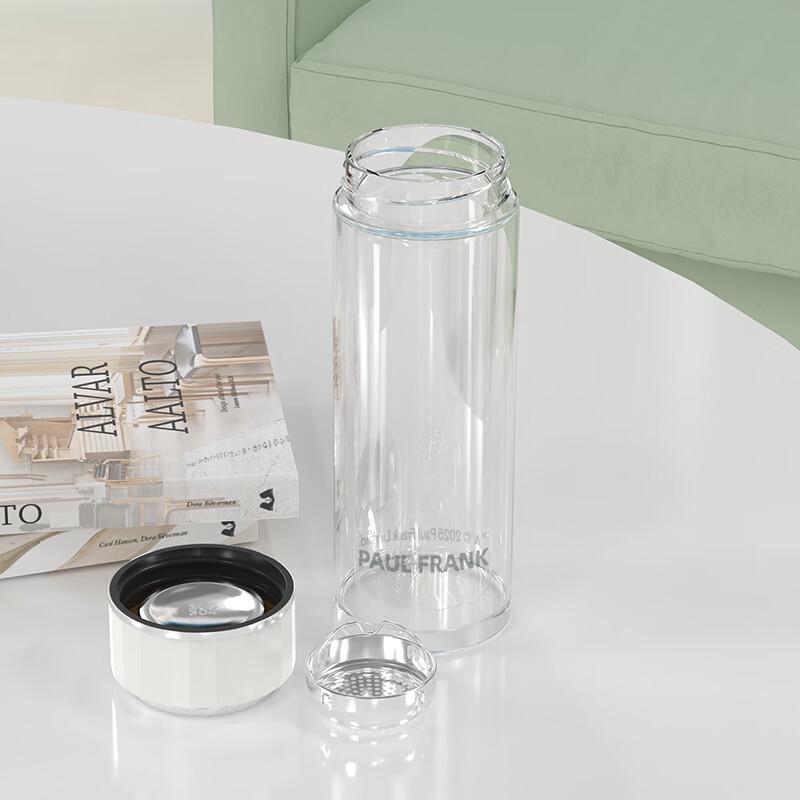 Paul Frank Double-Layer Borosilicate Glass Tea Bottle