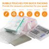100PCS Clear Bubble Pouches Wrap Bags, 8 x 12 Inch Bubble Out Bag Pouch for Packing & Shipping, Double Layer Bubble Cushion Wrap Bags Protective