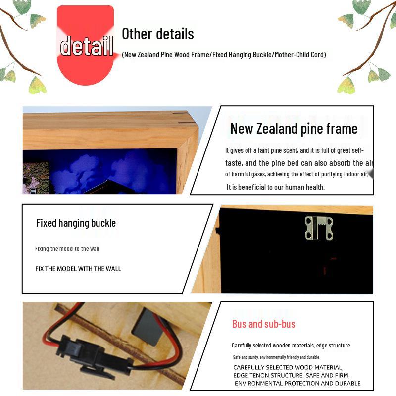 Kamei Kaku 1:64 Fujiwara Tofu Shop Anime Scene Photo Frame Wall Display with Touch Switch Dust Cover.