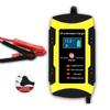 12V 6A Vollautomatisches Autobatterieladegerät 110V bis 220V Schnelles Power-Puls-Reparaturladen für Nass-Trocken-Bleisäure mit digitalem LCD-Display