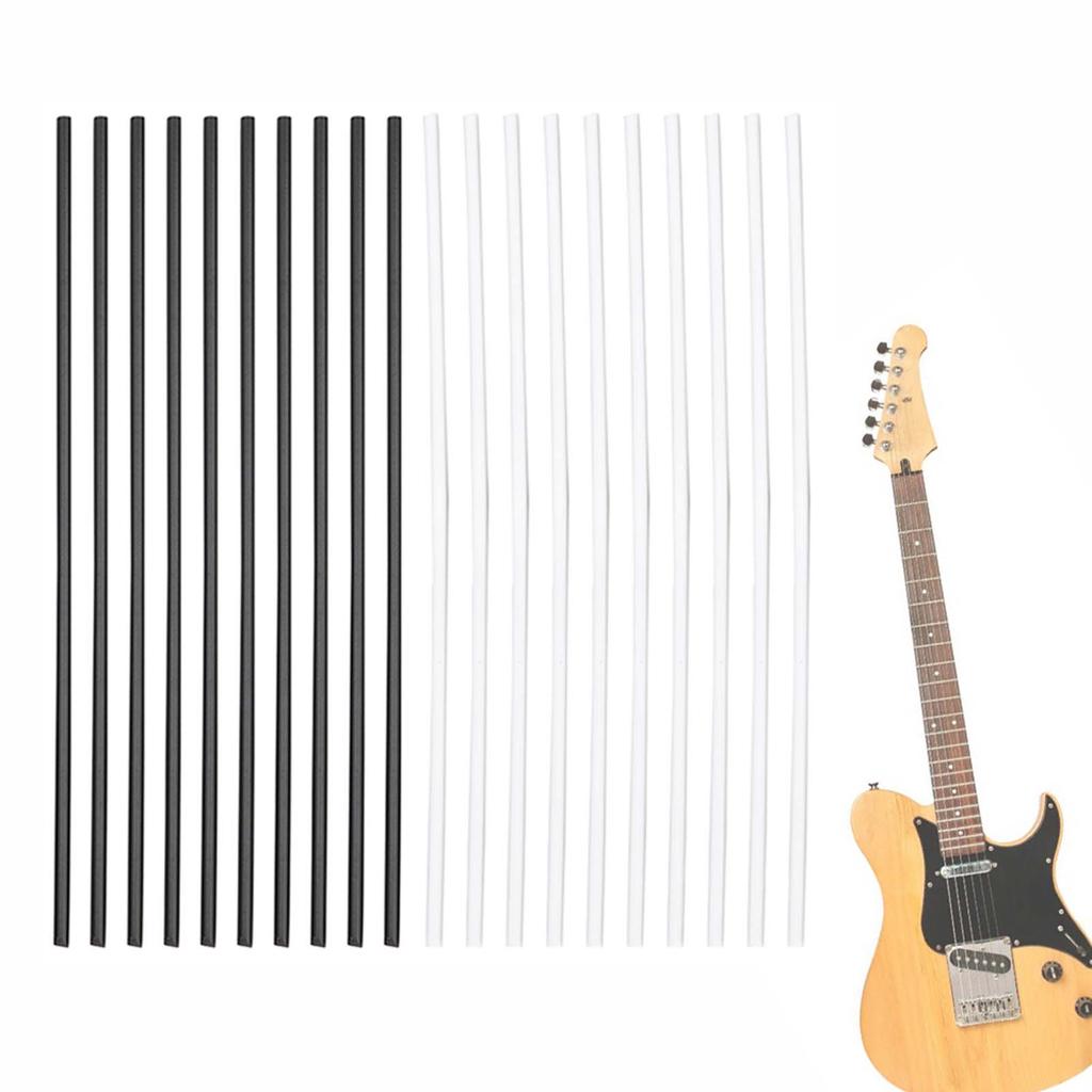 20 buc ABS Marcaje Laterale pentru Poziții pe Chitară Lungime 100mm Alb Negru