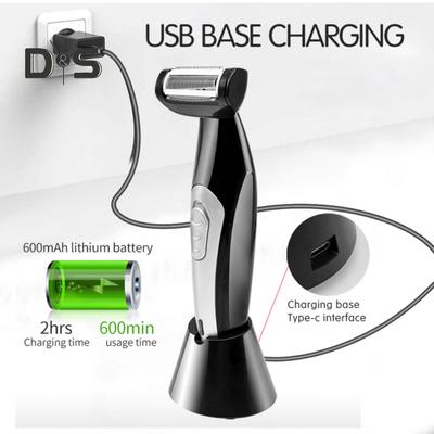Ergonomik Saplı Elektrikli Sırt Tıraş Makinesi IPX7 Su Geçirmez Erkek Vücut Kılı Düzeltici USB Şarj Edilebilir Elde Taşınabilir Kıl Alma Aleti
