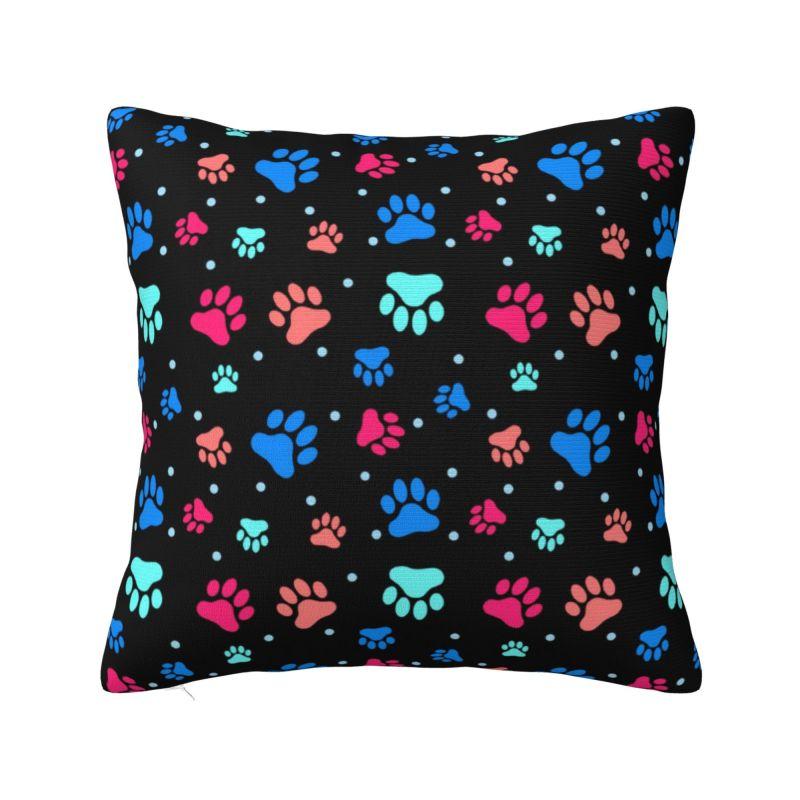 Dog Paw Cat Heart Footprints Cushion Cover 40*40 cm Polyester Throw Pillow Case Bedroom Decoration Bedding Sofa Pillowcase