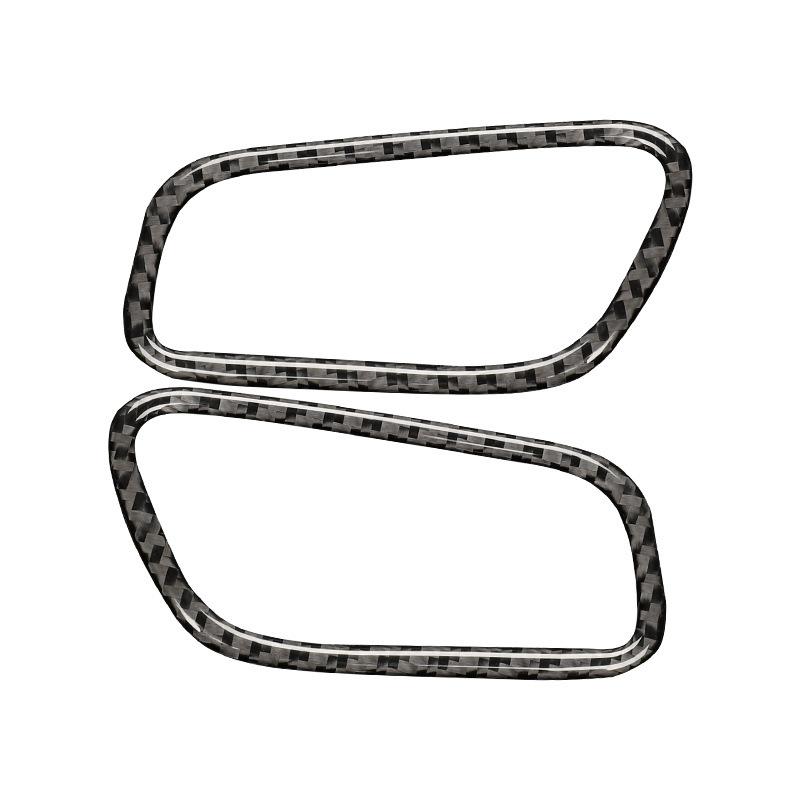 For Porsche Macan 2015-2018 Carbon Fiber Car Trument Panel Left Right Air Outlet Vent Trim Frame Interior Decoration Sticker