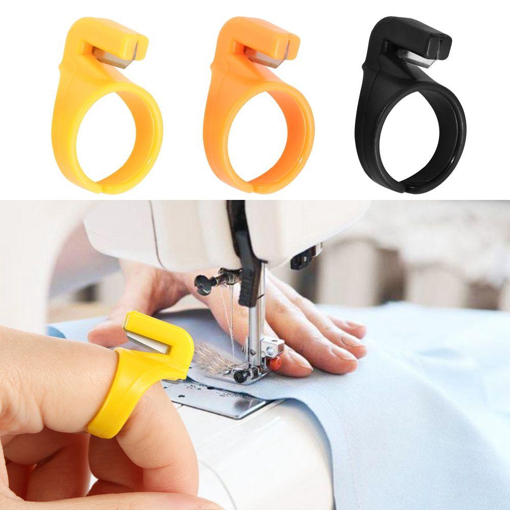 Craft 3PCS/Set Household Needle Ring Finger Blade Thimble Sewing  Machine Accessory Thread Cutter