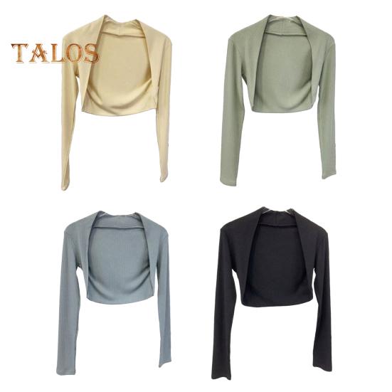 Solbeskyttelsesklær Ensfarget Langermet Slim Fit Solbeskyttelsesjakke Allsidig Ensfarget Danse- og Yogadrakt