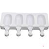 Moule à glace en silicone Réutilisable Antiadhésif Flexible 4 Grilles Résistant à la chaleur Cuisine Fabricant de bâtons de glace Outil de fabrication Accessoires
