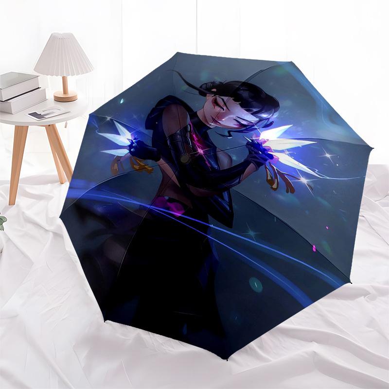 1pc Magical Night Butterfly Umbrella with Plastic Handle,Suitable for All Seasons Home Travel Outdoor UmbrellaFP045