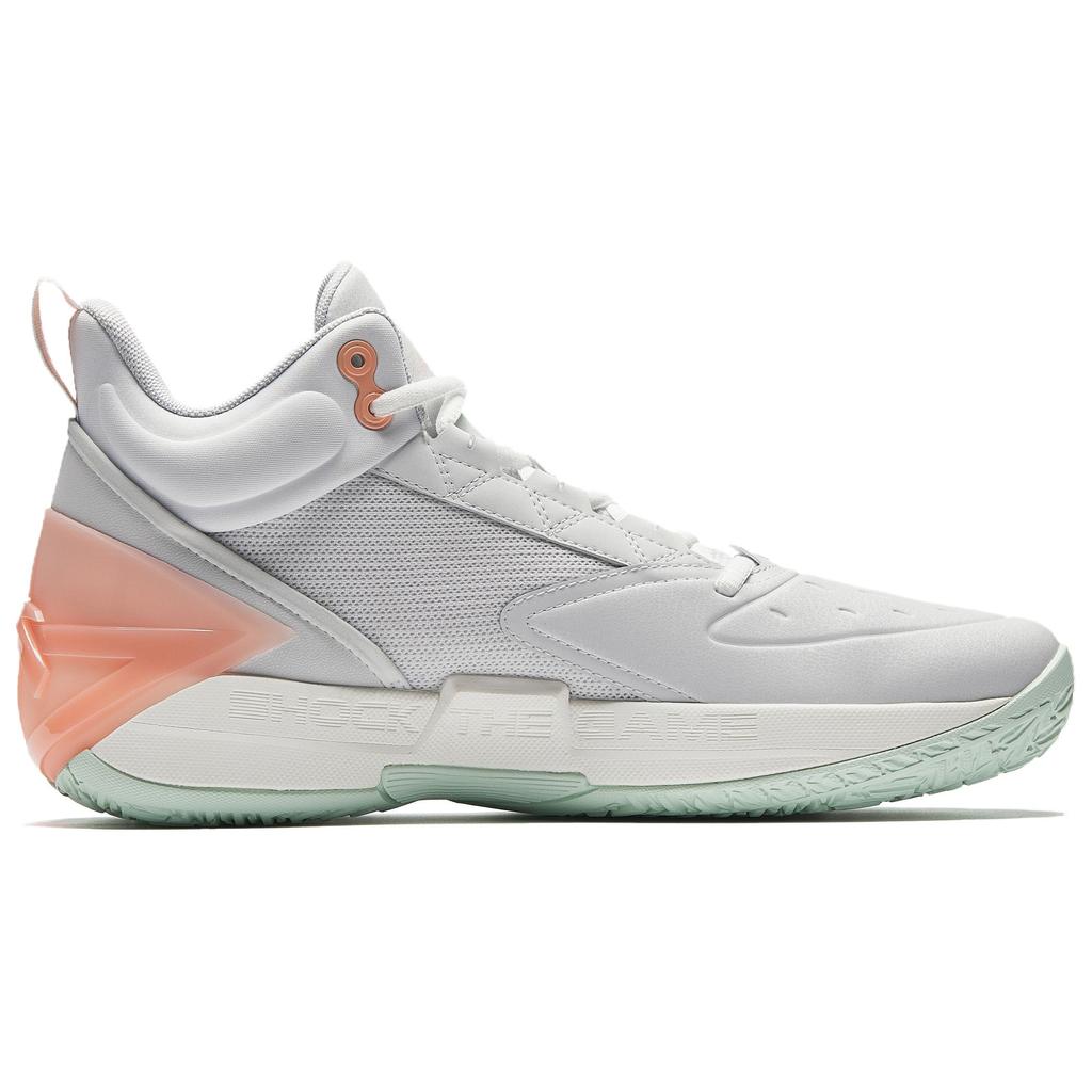 New Anta Charging BM Slip Resistant And Abrasion Resistant Grip High Top Basketball Shoes Men's Sand Grain Gray 912531604Q-2