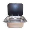 RV Folding Stainless Steel Washbasin Sink with Lid