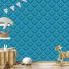 Geometric Diamonds Turquoise Wallpaper, Fine Detail 50x1000