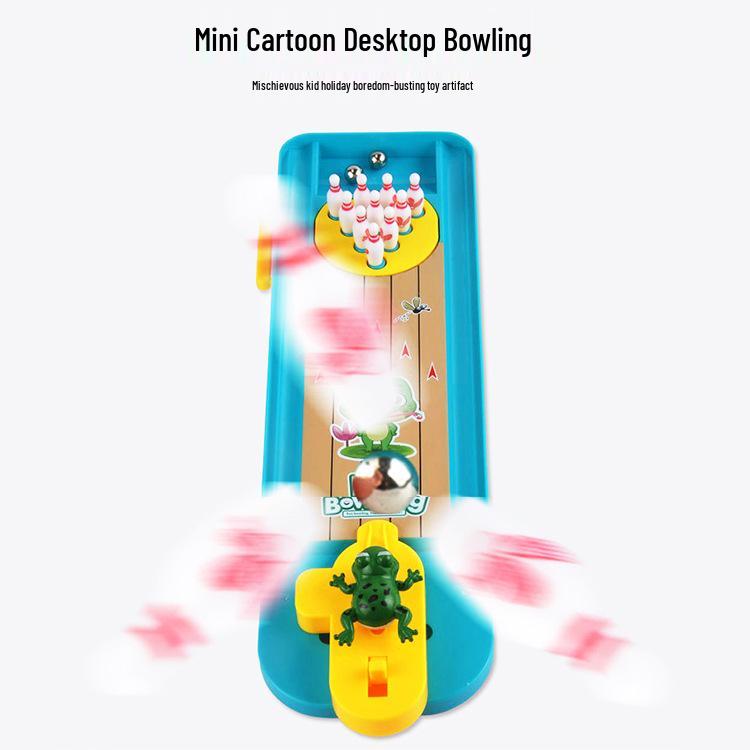 Frog Bowling Marble Puzzle Game for Kids: Interactive Parent-Child Indoor Toy