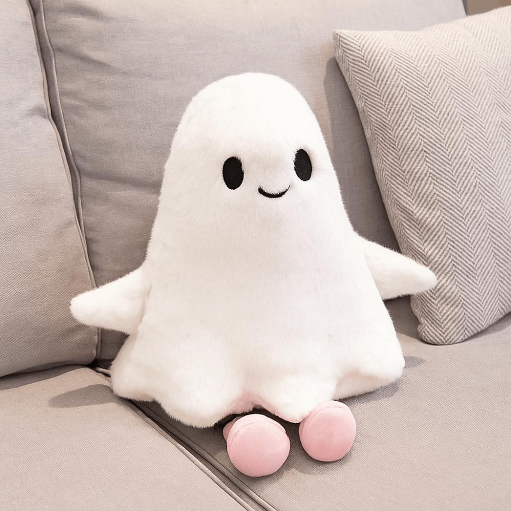 Interactive Little Ghost Plush Doll Fluffy Holloween Ghost Pillow  Birthday Parties