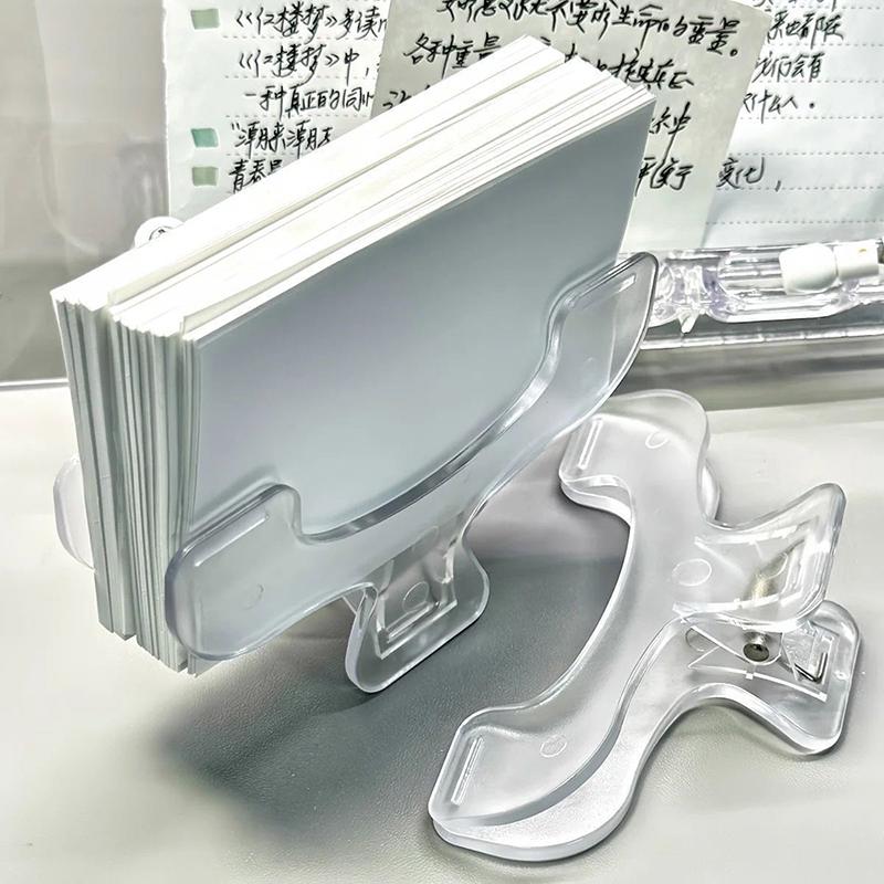 Simple Fixed Book Clips Frosted Transparent Page Holder For Reading Tool Memo Clip Kawaii Desk Accessories Practical Note Holder