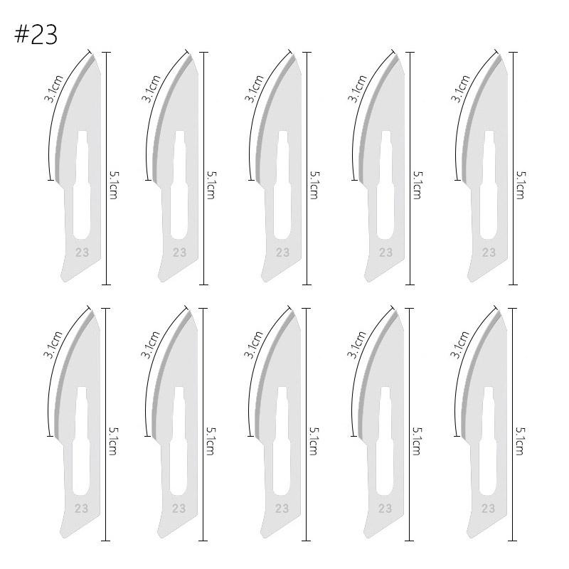 10pcs Knife Blades NO.10/11/12/15/18/20/21/22/23/24/25/60 Metal Engraving Repalce Blades DIY Wood Carving Fruit Sculpture Cutter