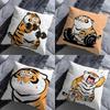 Funny Cute Tiger Emojis Pillow Case For 30x30cm45x45cm55x55cm For Home Bedroom Decoration And Protector
