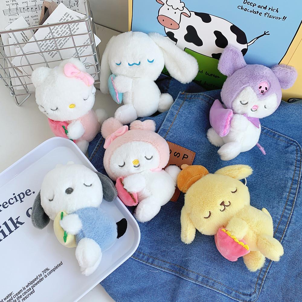 Adorable Cartoon Animal Plush Keychain Doll For Students Gift In Various Colors