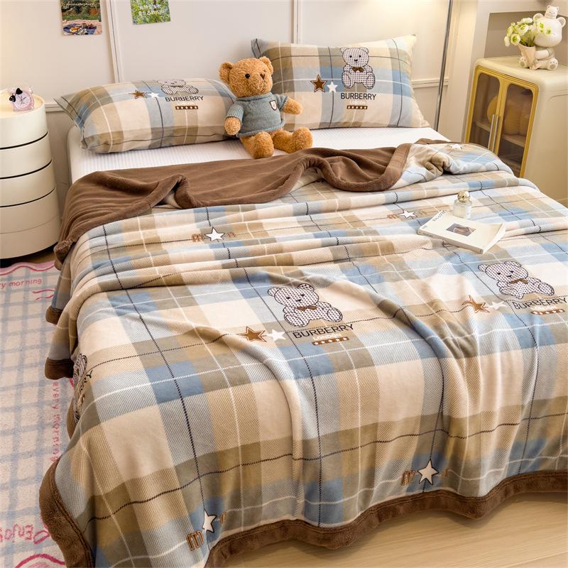 Yunjin Oboustranná zimní fleecová deka - Hrubá, útulná přehoz na pohovku a kancelářský šál