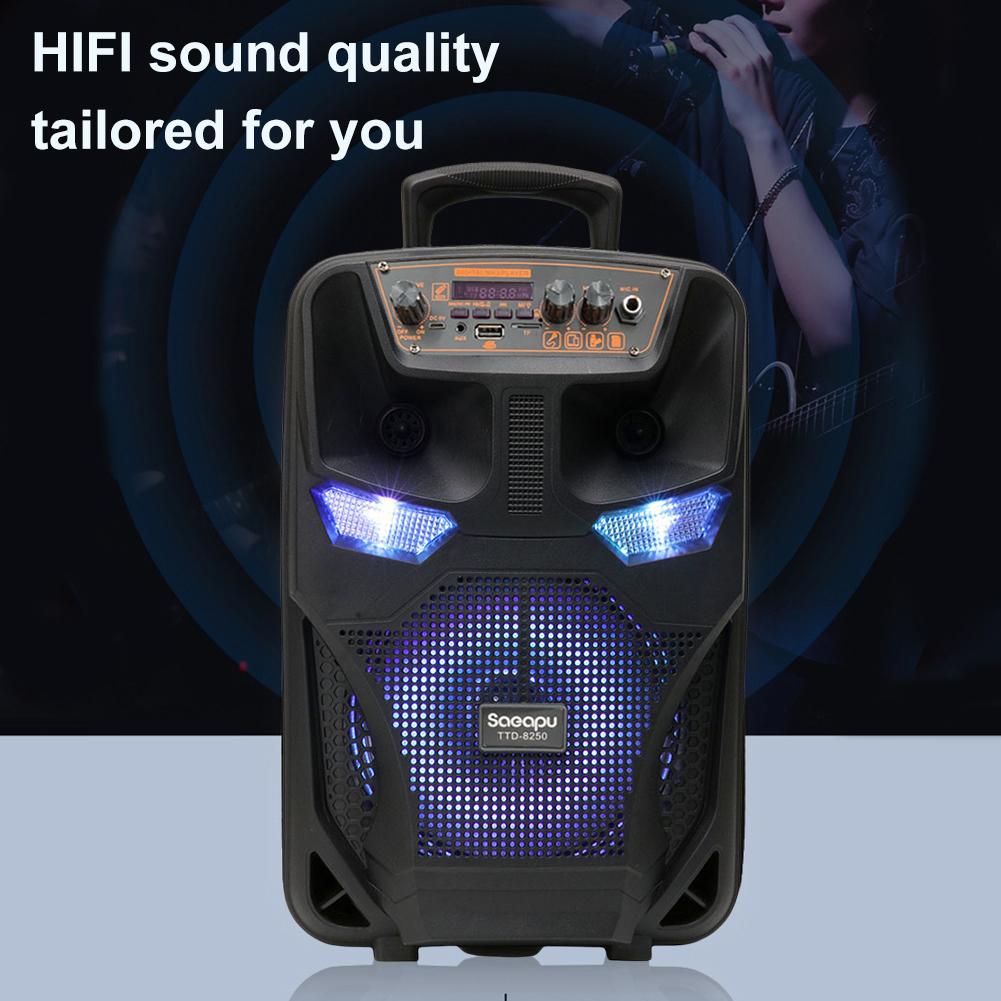 Bluetooth-Compatible Speaker Loud Boom Box Support FM Radio Subwoofer Stereo Sound System Speaker for Outdoor Home Party Travel