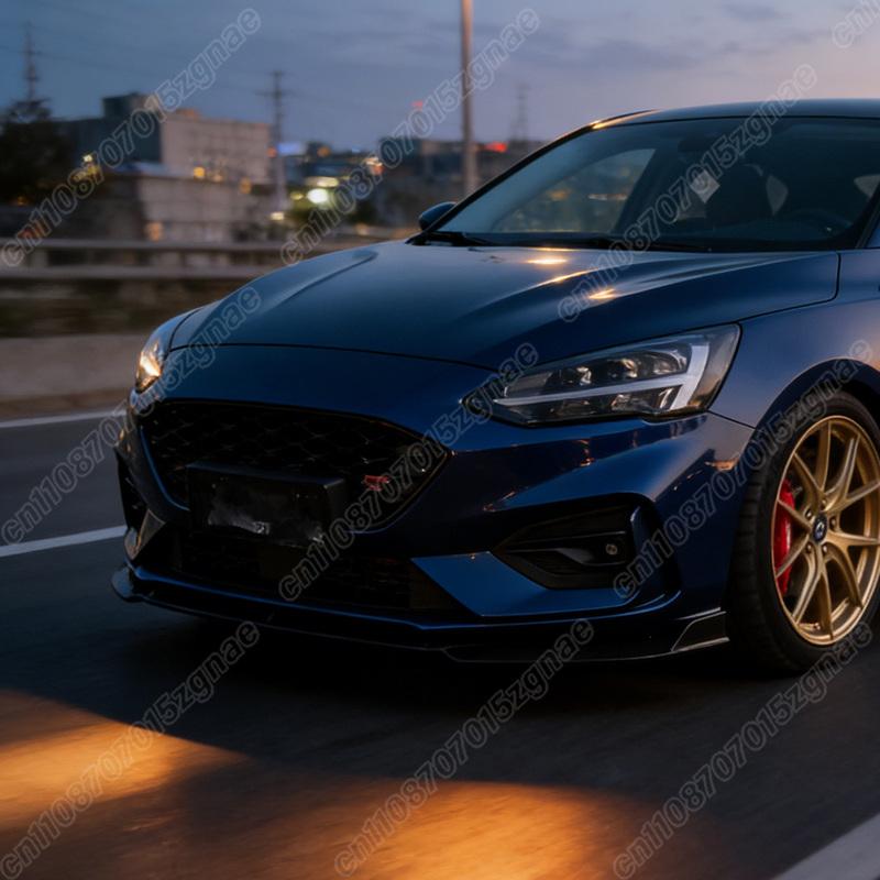 For Ford ST Line MK4 2018 2019 2020 2021 Auto 3Pcs Front Bumper Spoiler Lip Car Front Splitter Body Decorate Modification Kit
