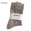 Sweat Absorbent Mid-Tube Socks Curled-edge Women's Socks Comfortable Polka Dot Socks  Summer