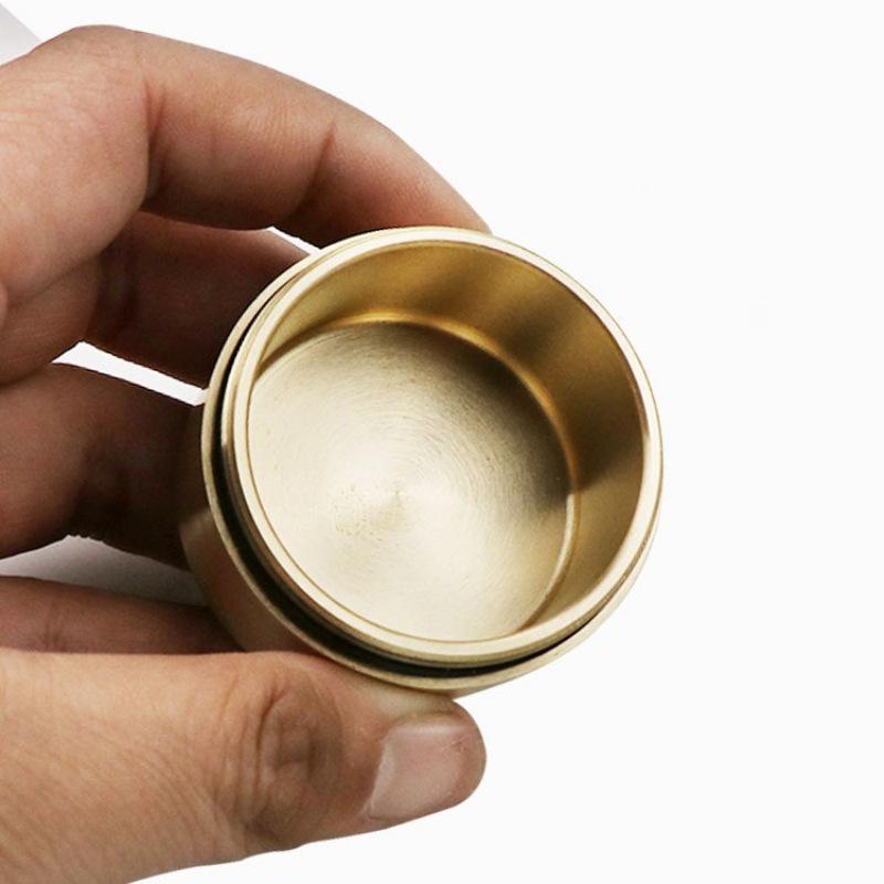 Brass Round Sealed Waterproof Box Moisture-Proof Storage Box for Jewelry Coin Tea Dustproof Sealed Pill Box