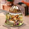 Wooden DIY Miniature House Kit With Garden Theme 1:24 Scale Architectural Model Adults Includes Lights Assembly Tools