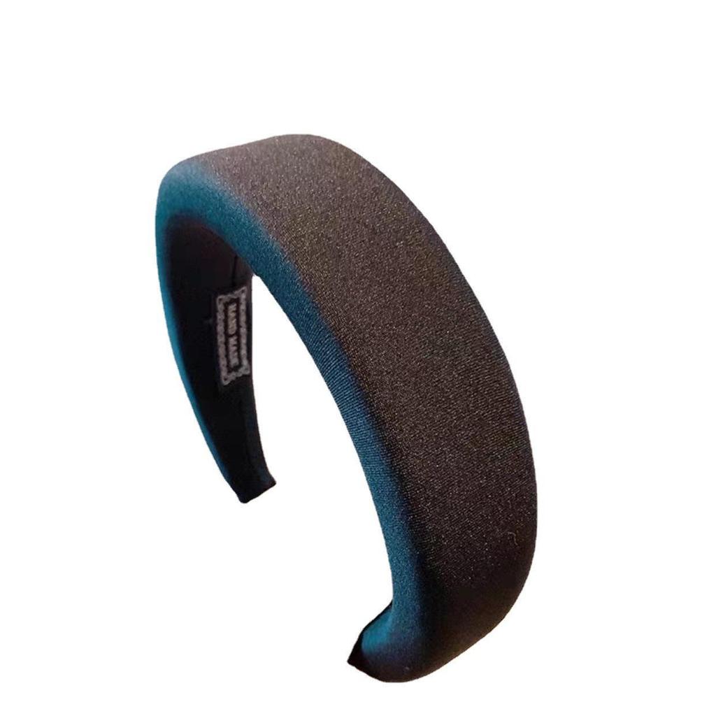 Fascia Estiva Monocolore Coreana con Bordo Ampio e Testa in Spugna per Donna - Accessorio per Capelli Sottile per la Parte Superiore del Cranio