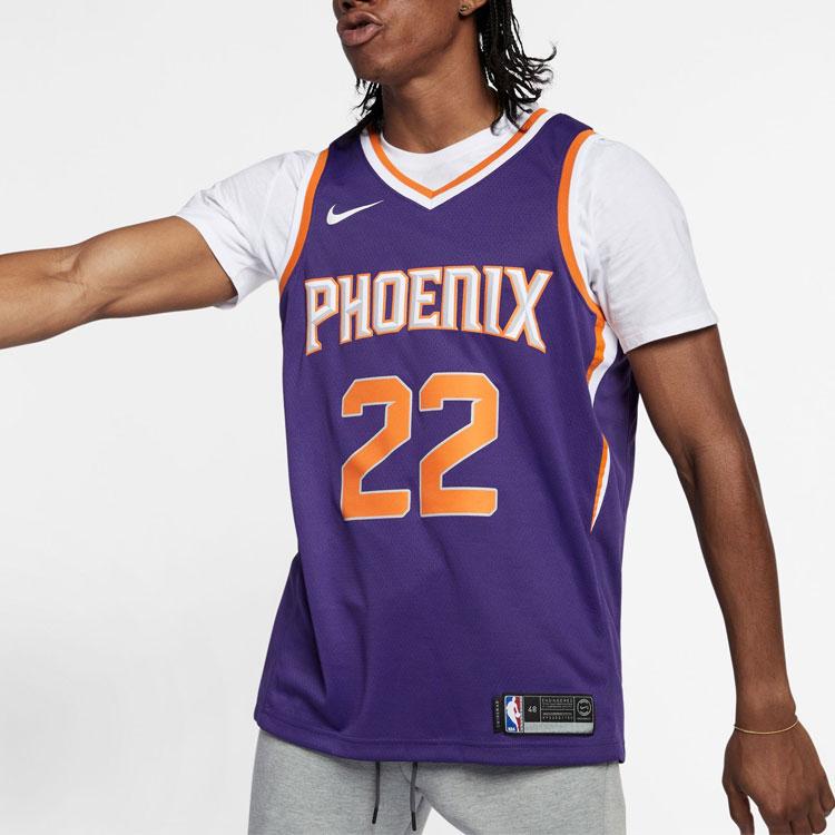 Nike NBA Swingman Phoenix Suns Deandre Ayton #22 Basketball Jersey Men Tops Purple 864503-573