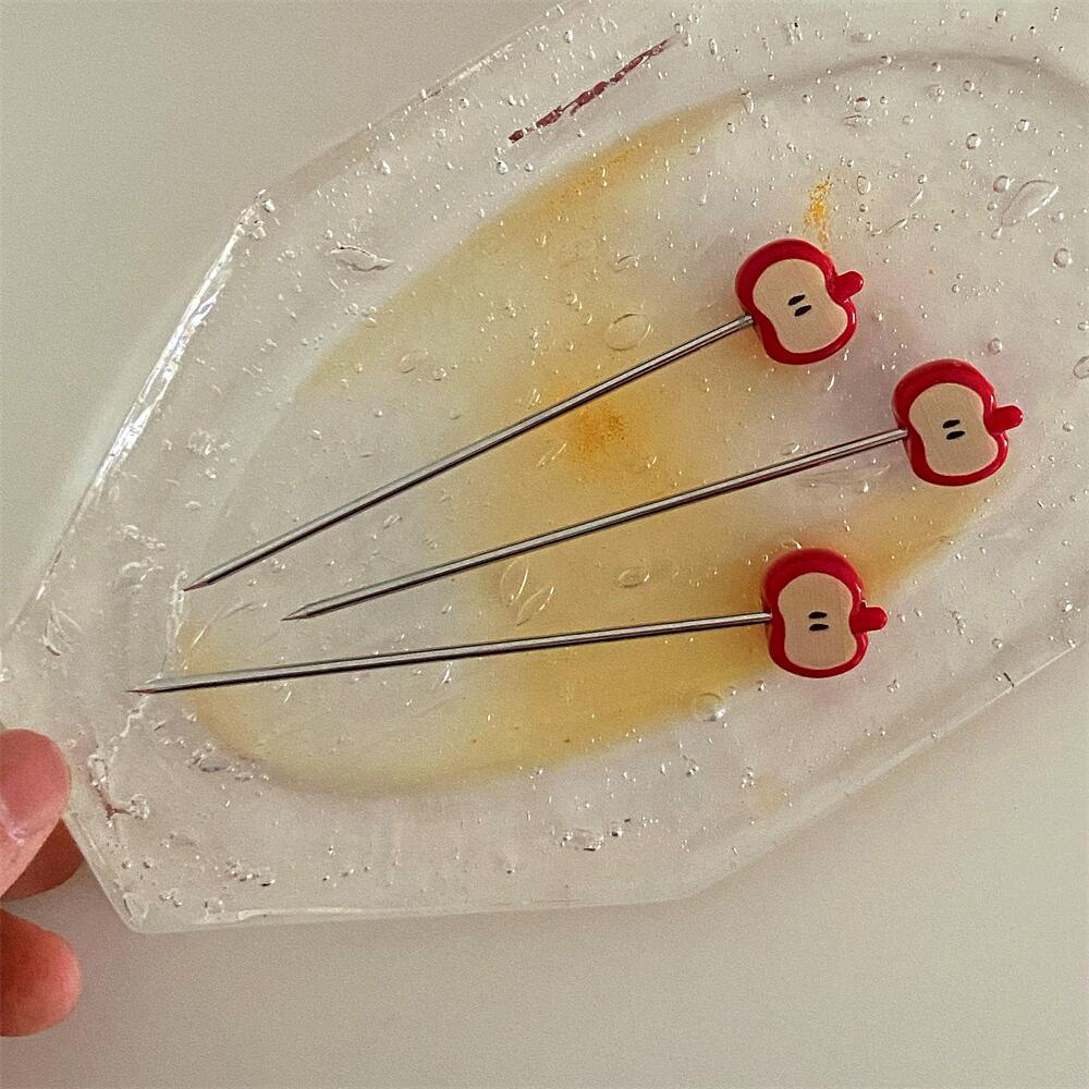 

Creative Handmade Fruit Picks for Christmas and New Year ApplesStainless Steel Forks Adorable Peace Premium Gift